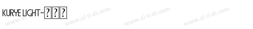 Kurye Light字体转换